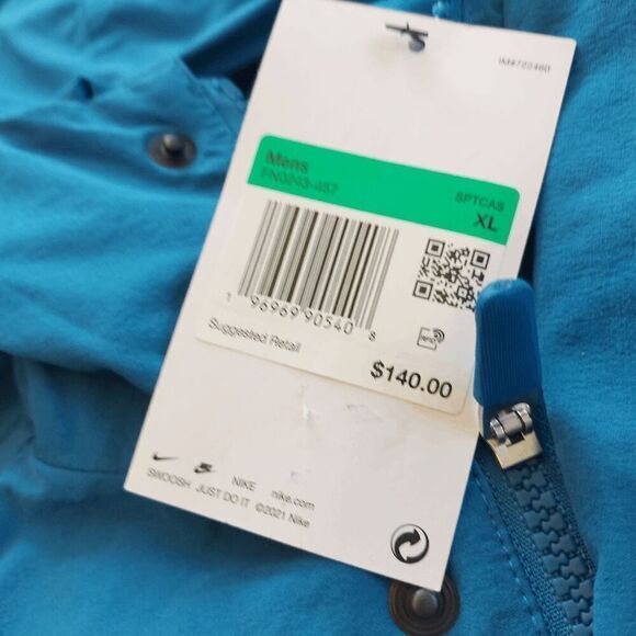 Nike Sportswear Air Max Woven Full Zip Hooded Jacket Blue FN0243-457 Men's XL - Picture 3 of 3